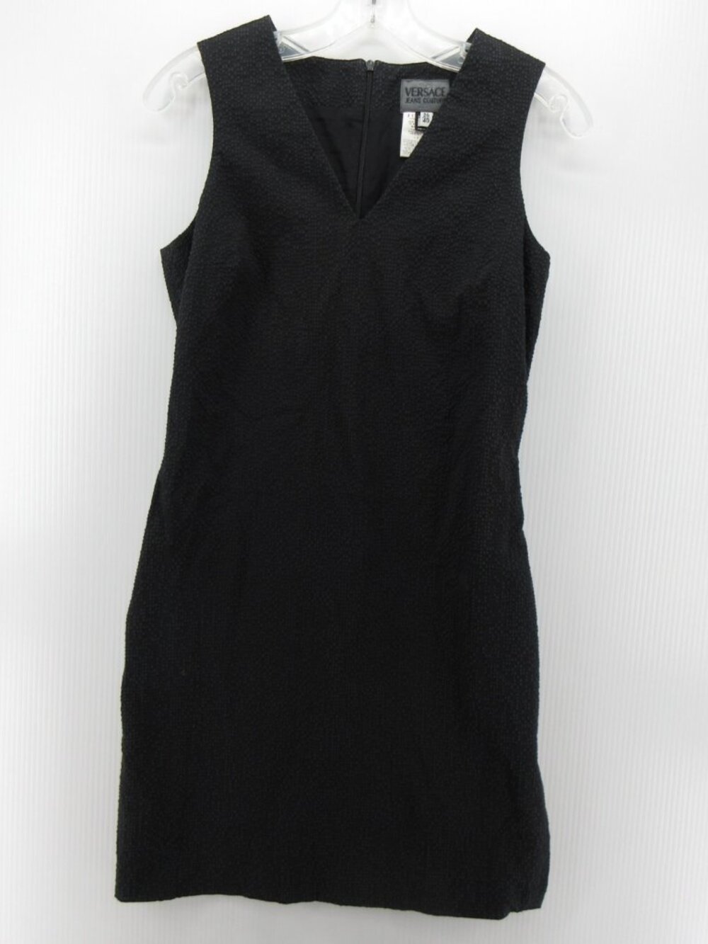 VINTAGE Versace Jeans Couture Dress 4 Sheath Textured Lined Italy 40